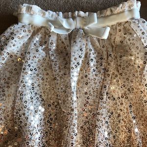 Bottoms - Little girls sparkly gold skirt Bottoms - Little girls sparkly gold skirt